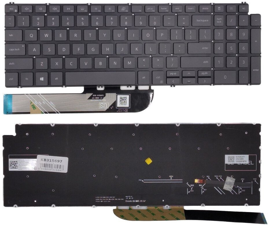 Klawiatura Dell Klawiatura DELL Inspiron 5584, 5590, 5593, 5594, 5598 z podświetleniem KB315697