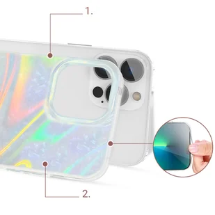 Kingxbar Shell Series luksusowe eleganckie etui na iPhone 13 Pro perłowy-miętowy - Etui i futerały do telefonów - miniaturka - grafika 5