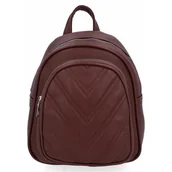 Torebki damskie - Pikowany Plecaczek Damski firmy Herisson 1202H523 Czekoladowy - miniaturka - grafika 1