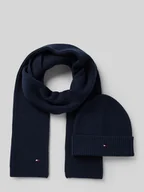 Czapki męskie - Czapka beanie w zestawie z szalem - miniaturka - grafika 1