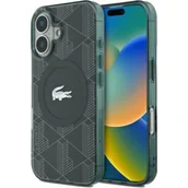 Etui i futerały do telefonów - Etui LACOSTE IML Blend Monogram MagSafe do Apple iPhone 16 Zielony - miniaturka - grafika 1