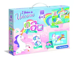 Clementoni Jednorożec 4w1 - Gry planszowe - miniaturka - grafika 2