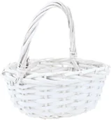 Ozdoby bożonarodzeniowe - Koszyk Wiklinowy Biały - miniaturka - grafika 1