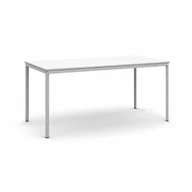 Stoły - B2B Partner Stół do jadalni, blat biały 1600 x 800 mm, podstawa jasnoszara 555751 - miniaturka - grafika 1