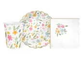 Dekoracje i nakrycia stołu na imprezę - Zestaw urodzinowy Polne Kwiaty - 22 szt. - miniaturka - grafika 1