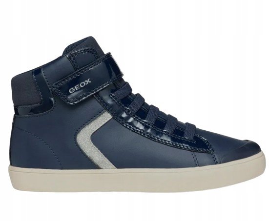 GEOX GISLI SNEAKERSY GRANATOWE WYSOKIE SZNUROWANE DZIEWCZĘCE MODNE 37 1J3A