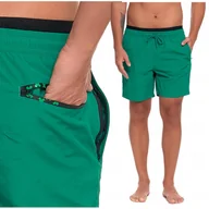 Kąpielówki męskie - KĄPIELÓWKI SPODENKI KĄPIELOWE SZORTY MĘSKIE Z KIESZENIAMI ZIELONE MORAJ 3XL - miniaturka - grafika 1