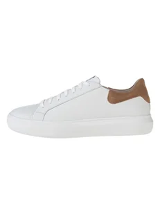 Geox Sneakersy "Ukennet" w kolorze biało-brązowym - Trampki męskie - miniaturka - grafika 1