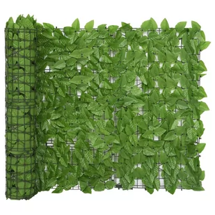 Parawan balkonowy, zielone liście, 500x100 cm - Parawany - miniaturka - grafika 1