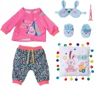 Akcesoria dla lalek - Zestaw na dobranoc ubranie do spania piżamka Baby born Deluxe 43 cm - miniaturka - grafika 1