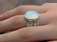 Pierścionki - Pierścionek Srebrny - PIERŚCIONEK KAMIEŃ KSIĘŻYCOWY - miniaturka - grafika 1