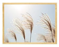 Plakaty - Nowoczesny plakat w drewnianej ramce 30x40 -  Grass - miniaturka - grafika 1