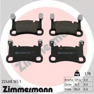 Klocki hamulcowe - Klocki hamulcowe ZIMMERMANN 22468.165.1 9Y0698451P PORSCHE CAYENNE 17- tył - miniaturka - grafika 1