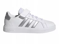 Buty dla dziewczynek - Buty dziecięce ADIDAS GRAND COURT GW6516 sportowe na rzepy 35 - miniaturka - grafika 1
