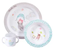 Miseczki i talerzyki dla dzieci - Zestaw naczyń LES PETITS DODOS śr22 cm 663230 - miniaturka - grafika 1