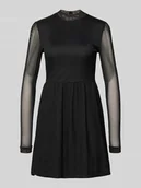 Sukienki - Sukienka mini taliowana z siateczki model ‘ERICA’ - miniaturka - grafika 1