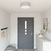 Lampy sufitowe - vidaXL Szary Metal, Tkanina 38 x 13.5 cm Lampa sufitowa montowana - miniaturka - grafika 1