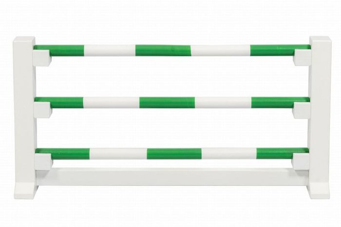 Biało-zielona drewniana Przeszkoda dla kucyka Minis 30 cm Astrup