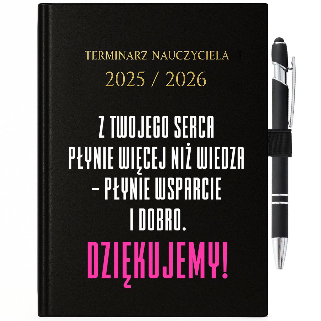 Kalendarz terminarz planer 25/26 piękny prezent zakończenia roku szkolnego