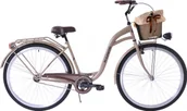 Rowery - Kozbike Rower miejski damski 28 S1 złoty matowy - miniaturka - grafika 1