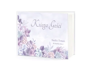 Księga gości weselnych lawendowa - 50 kartek - Wesele i ślub - miniaturka - grafika 1