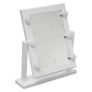 5five Simply Smart Lusterko kosmetyczne HOLLYWOOD z podświetleniem LED 40 cm kolor biały 161057-white - Lustra - miniaturka - grafika 1