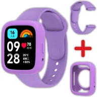 Akcesoria do smartwatchy - Pasek + etui Vanfone 2w1 do Xiaomi Redmi Watch 3 Active, lawendowy - miniaturka - grafika 1
