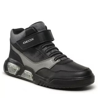 Buty dla chłopców - Sneakersy Geox J Illuminus Boy J36GVB 05411 C0005 DD Black/Dk Grey - grafika 1