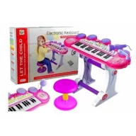 Instrumenty muzyczne dla dzieci - Lean Toys Ekstra keyboard + perkusja - miniaturka - grafika 1