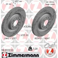 Tarcze hamulcowe - Tarcza hamulcowa ZIMMERMANN 110.2223.53 - miniaturka - grafika 1