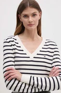 Swetry damskie - Tommy Hilfiger sweter damski kolor granatowy lekki WW0WW40098 - miniaturka - grafika 1