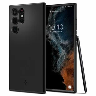 Spigen Etui Thin Fit do Samsung Galaxy S22 Ultra Czarny - Etui i futerały do telefonów - miniaturka - grafika 1
