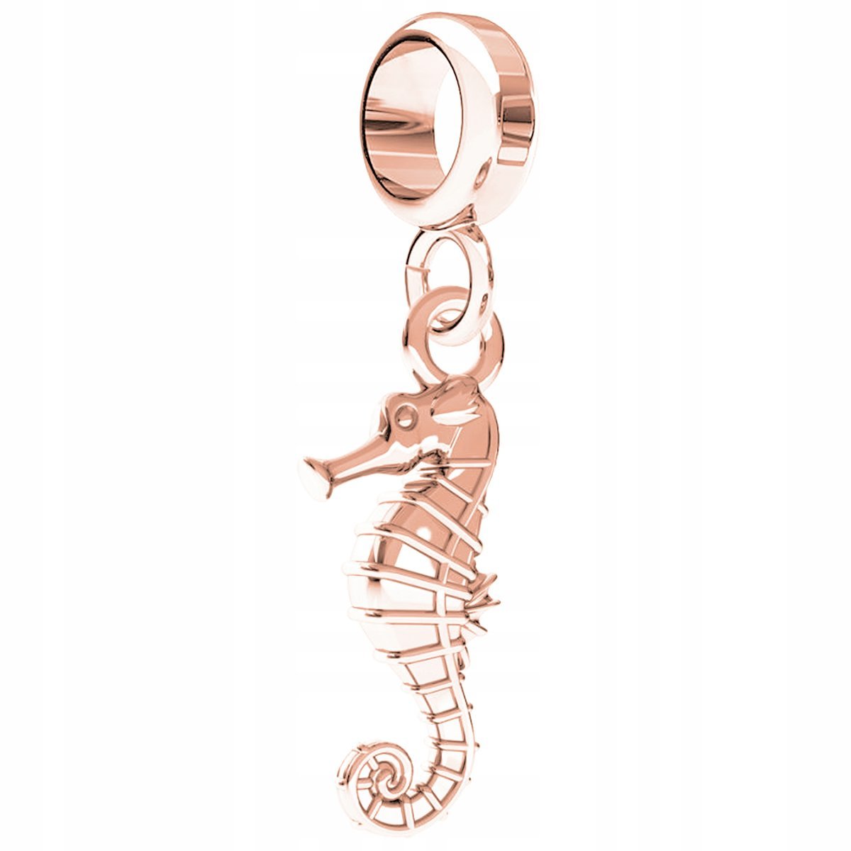 Charms Pozłacany z Konikiem Morskim Morski Ryba Konik Koń Morski SREBRO 925