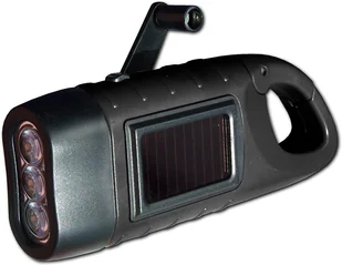 Latarka PowerPlus Seahorse Dynamo i Solar 3 LED czarna z karabińczykiem - Latarki Latarka PowerPlus Seahorse Dynamo i Solar 3 LED czarna z karabińczykiem - Latarki - miniaturka - grafika 1