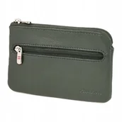 Etui na klucze - Skórzane etui na klucze banknoty pokrowiec duży Zielony - miniaturka - grafika 1