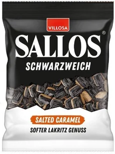SALLOS SCHWARZWEICH Salted Caramel – miękkie cukierki lukrecja ze słono-słodką pianką 200g - Cukierki - miniaturka - grafika 1