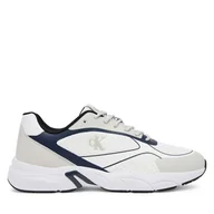 Sneakersy męskie - Sneakersy Calvin Klein Jeans Retro Tennis Low Knit Mix YM0YM01310 Biały - miniaturka - grafika 1