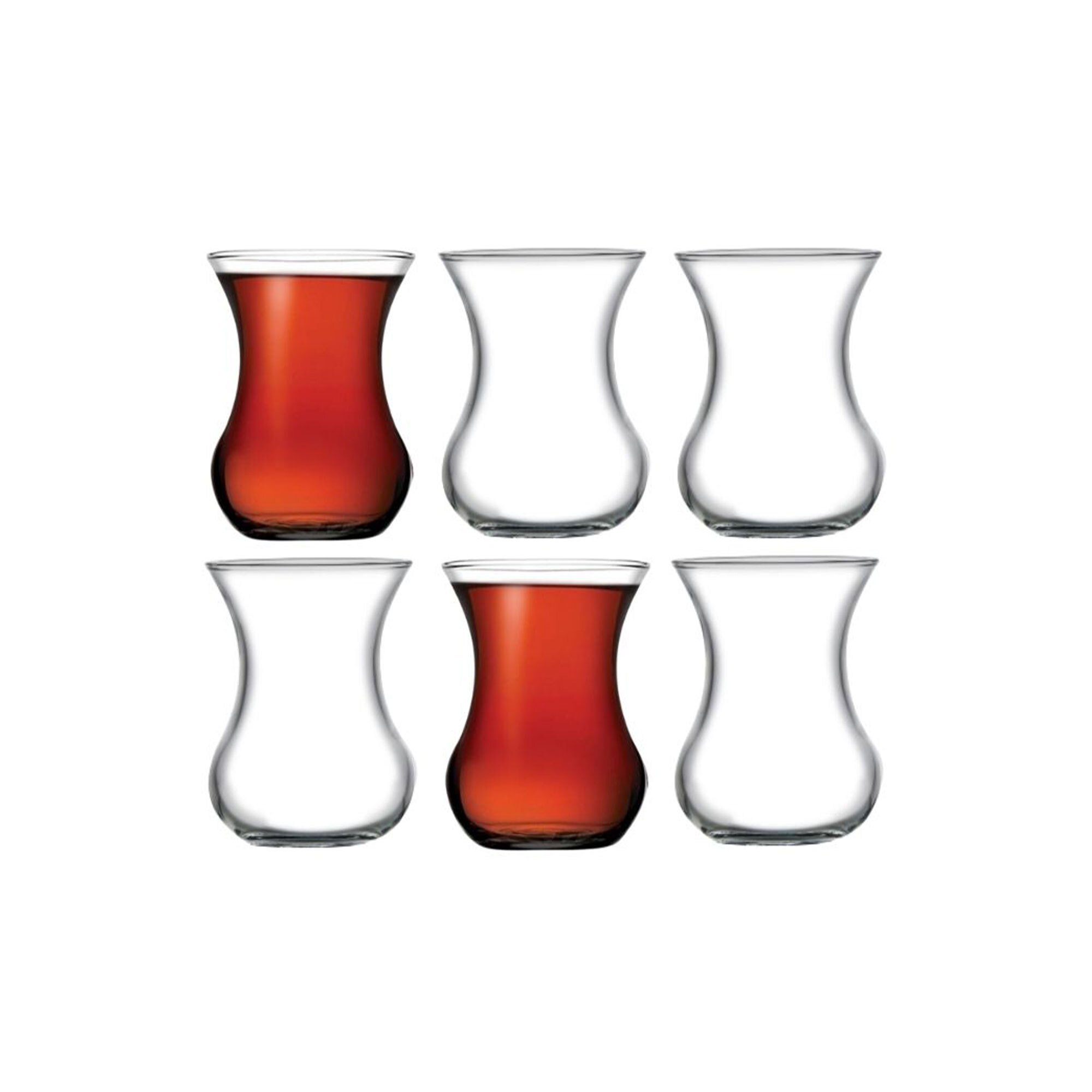 Zestaw szklanek do herbaty Pasabahce 6 sztuk 42471 Szkło 6 osób Można myć w zmywarce Szklanki do herbaty Serwis Gorący napój Turecka herbata dla przyjemności i relaksu