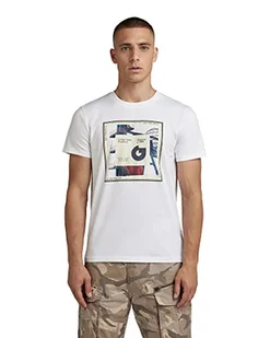 G-STAR RAW Men's Scarf Photoprint r t T-Shirt, White (White 336-110), XS - Koszulki i topy damskie - miniaturka - grafika 1
