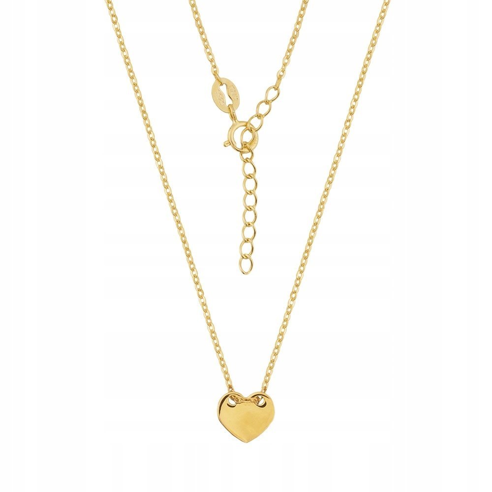Naszyjnik srebrny pr. 925 Kolia Celebrytka Złota SERCE na Prezent
