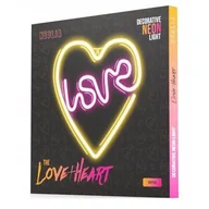 Pozostałe oświetlenie - Neon LED love w sercu fioletowo-biały NNE02 neolia - miniaturka - grafika 1