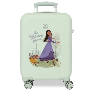 Joumma Disney życzy bawić się z Valentino Walizka kabinowa zielona 33 x 50 x 20 cm sztywne tworzywo ABS boczne zapięcie szyfrowe 28,4 kg 2 kg 4 koła podwójny bagaż ręczny, Zielony, walizka kabinowa - Walizki - miniaturka - grafika 1