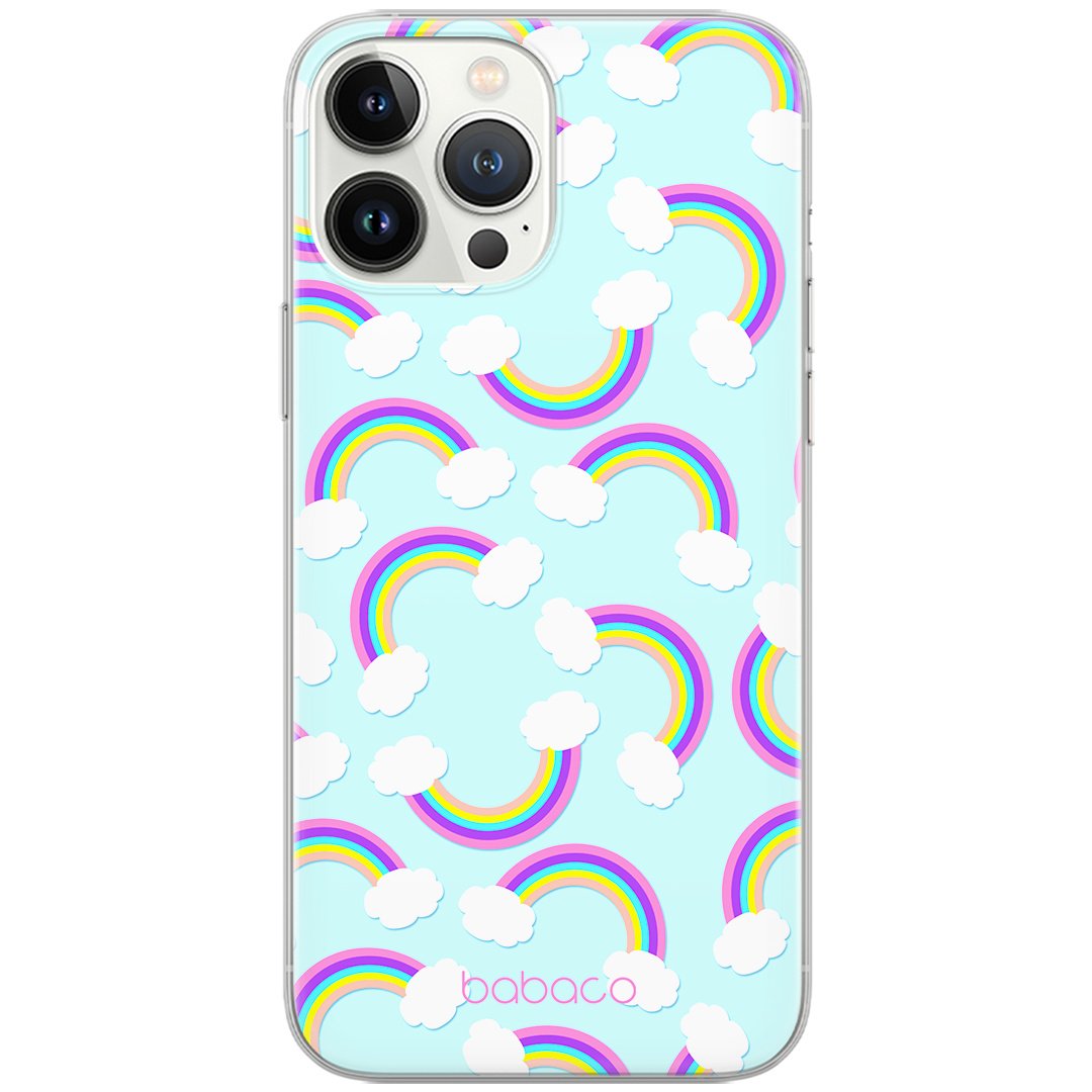 Etui do Apple IPHONE 14 PLUS Tęcza 002 Babaco Nadruk pełny Niebieski
