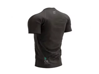Koszulki sportowe męskie - COMPRESSPORT Koszulka biegowa z krótkim rękawem TRAINING T-SHIRT SS Black Edition 2021 czarna - grafika 1