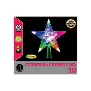 Gwiazda czub na choinkę 10 LED na baterie BULINEX - Ozdoby bożonarodzeniowe - miniaturka - grafika 1