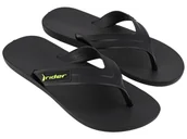 Klapki i japonki męskie - Klapki japonki męskie basenowe plażowe na lato czarne Rider 12120-43-44 - miniaturka - grafika 1