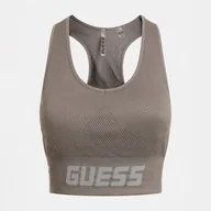 Biustonosze - Damski Stanik sportowy GUESS TRUDY SEAMLESS ACTIV V2BP13Z3290-G1CE – Szary - miniaturka - grafika 1