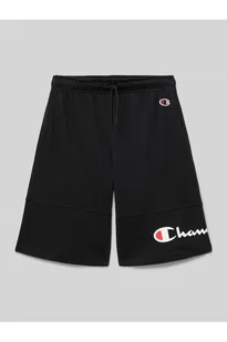 Szorty z dzianiny dresowej o kroju regular fit z nadrukiem z logo - Champion - Spodnie sportowe damskie - miniaturka - grafika 1