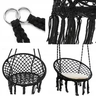 Huśtawki - Huśtawka brazylijska Wings Czarna   - miniaturka - grafika 1