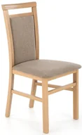 Krzesła - Krzesło drewniane tapicerowane dąb artisan + jasny brąz W8-H45 - miniaturka - grafika 1